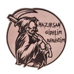 Seyhan Askeri Malzeme Hazırsan Gidelim Bebeğim Azrail Deri Peç -Arma - Leather Patch