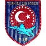 Seyhan F-16 Turkish Air Force Peç - Arma - Tpu Patch - 010 - Beyaz
