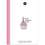 Şeyler A5 80 Yaprak Renkli Sayfa Çizgili Defter, Pembe