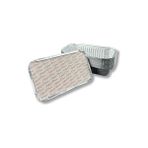 ŞEYLİŞEYLER Şeylişeyler - Alüminyum Dikdörtgen Sütlaç ve Yemek Kabı 750 gr + Kapaklı Set - 20X12 cm 787/L (100 Adet)