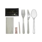 ŞEYLİŞEYLER Şeylişeyler - Plastik Bıçak Kaşık Çatal 7'li Lüks Set 50 Paket