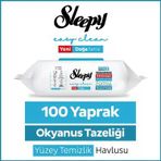 ŞeyliŞeyler - Sleepy Okyanus Yüzey Temizlik Havlusu 100 Yaprak 3 Paket
