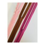 seyranat 3 Adet Toz Pembe, Acı Kahve, Mürdüm Rengi 45-50 Cm Çanta, Mont, Ceket, Hobi İşleri İçin Premium Fermuar Seti
