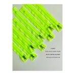 seyranat 8 Adet Patlatan Neon Yeşil Metal Elcikli 20 Cm Çanta, Cüzdan, Mont, Kaban, Hobi İşleri İçin Fermuar