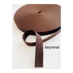 seyranat Acı Kahverengi Şerit Kolon %100 PAMUK Dar Dokuma 3 cm 3 Metre Çanta Askısı Sapı