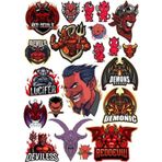 Şeytan Sticker Set 7 20 Parça Telefon, Tablet, Defter, Laptop Sticker