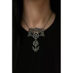 Şeytan Yarasa Ters Pentagram Unisex Gerdanlık Kolye – Gotik Ve Mistik Tasarım