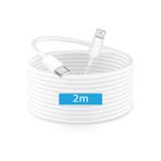 seyuse Hızlı Şarj Kablosu 2 Metre Beyaz iPhone 14/13/12/11 Pro Max Mini X/XR/XS/X/8/7/6/6S/SE Plus Uyumlu