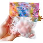 Seyuse Kedi Patisi-Taba Sukuşi - Squishy Pati- Tüylü Pati - Stress Oyuncak - beyaz