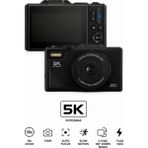 Seyutech 5K Dijital Video Kamera 75 MP 18X Zoom Flaşlı 3” Flip Ekranlı SD Kart Hediyeli Retro Vlog Fotoğraf Makinesi - Siyah
