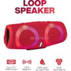 Seyutech Bluetooth Hoparlör Rgb Işıklı Tft Aux USB Girişli Ses Bombası Taşınabilir Şarjlı Kablosuz Speaker - Kırmızı