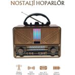 Seyutech Bluetooth Nostaljik Hoparlör Tft Aux USB Girişli Ses Bombası Taşınabilir Şarjlı Radyo Speaker - Kahverengi
