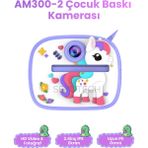 Seyutech Çocuk Kamerası Dijital Hd Video Kayıt ve Fotoğraf Termal Resim Kağıt Baskılı Yazıcı - Mor