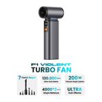 SEYUTECH F1 Violent Turbo Jet Fan Süpürge Özellikli 130000RPM Ultra Güçlü Motor Güçlü Vakum 4000MAH Bataryalı