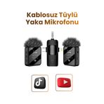 SEYUTECH Kablosuz Tüylü Yaka Mikrofonu Wireless Canlı Yayın IOS ve Android Uyumlu Yaka Mikrofonu