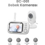 Seyutech LCD Ekranlı Bebek Kamerası Gece Görüşlü Bebek Telsizi Sıcaklık Kontrollü Bebek Odası Monitörü - Beyaz