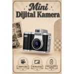Seyutech Retro Mini Dijital Fotoğraf Makinesi 1080P Hd Selfie Video Vlog Kamerası Kolye Anahtarlık Şarjlı Çocuk Cep Kamerası - Siyah