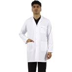 Seza Tekstil Gömlek Yaka Orta Boy Beyaz Erkek Doktor Öğretmen Hemşire Laboratuvar Önlüğü - 2XL