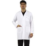 Seza Tekstil Gömlek Yaka Orta Boy Beyaz Erkek Doktor Öğretmen Hemşire Laboratuvar Önlüğü - XL