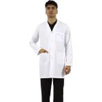 Seza Tekstil Gömlek Yaka Orta Boy Beyaz Erkek Doktor Öğretmen Hemşire Laboratuvar Önlüğü - XS
