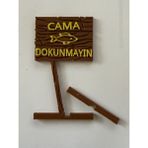 Sezen Akvaryum Dekoru Cama Dokunmayın Yazısı