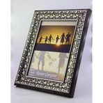 Sezer Çerçeve-10X15 Cm Gümüş- Siyah Desenli Fotoğraf Çerçevesi