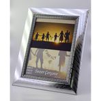 Sezer Çerçeve-13X18 Cm Gümüş Çizgili Desenli Dekoratif Fotoğraf Çerçeve