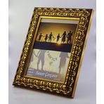 Sezer Çerçeve-15X21 Cm Eskitme Altin Kahve Renkli Dekoratif Konsol Fotoğraf Çerçevesi