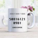 Sezgi Sayı Sekans Kişiye Özel Kupa Bardak - Pembe - 199 ml
