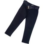 Sezgin Kids 8315 Erkek Çocuk Düz Renk Likralı Keten Pantolon - 5 Yaş - Lacivert