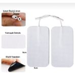 Sezince Tens Pedi 5x9 cm 1 PAKET 4’lü Yedek Elektrot kumaş yüzey - Beyaz