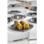 Sezka Life 6'lı Metal Sunumluk Tatlı Çerez Servis Tabağı Gümüş 12 cm