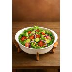 Sezka Life Ahşap Altlıklı Oval Servis Tabağı,Salata Kasesi Sunumluk Tabak Fırın Kabı