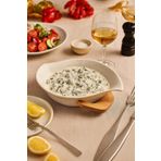 Sezka Life Ahşap Altlıklı Yaprak Model Servis Tabağı,Salata Kasesi Sunumluk Tabak Fırın Kabı