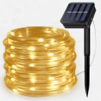Sezy Solar Dış Mekan Hortum 10 Metre Led Işık Günışığı Güneş Enerjili Sarı