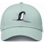 SF Collection Nihilist Penguen Nakışlı Basic Unisex Spor Şapka - Standart - Mint Yeşil