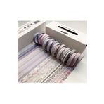 SF SCRAPBOOK KIRTASİYE 20 Adet Scrapbook Desenli Bant Washi Tape Seti - Purple