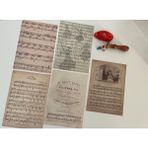 Sf Scrapbook Vintage, Müzik Nota Kağıt Temalı Journal Set, Scrapbook, Bullet, Galeri Duvarı, Sanatsal Baskı - Müzik1
