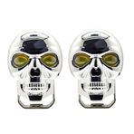SFALCI 2 Adet Motosiklet Sürüş Sis Farları LED Pod Işıkları Bar Kafatası şeklinde Spotlight Offroad Kamyon ATV UTV Tekne için Yardımcı Işık Farlar