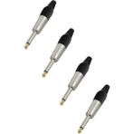 SFC-M63-4X 6.35MM Mono Jack Gitar Jack Erkek Jak (4 Adet)