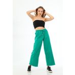 Sfg Life Moda Kadın Yazlık Paçası Püsküllü Ve Önü Bağcıklı Şık Trend Yıkamalı Salaş Kot Pantalon