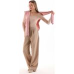 Sfg Life Moda Unisex Üst Omuza Gömlek Vb. Ürünlerde Kazak Görünümlü Tek Taraflı Triko Ön Bağlamalı Şal Aksesuar Gül