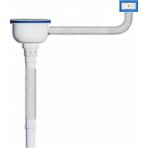 Sfk Çöpmak Taşmalı Körüklü Lavabo Sifonu - Mutfak ve Banyonuz Için Tıkanıklık Önleyici Çözüm - Beyaz - 30 CM