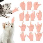 sfrvkly Sevimli kedi mini eldiven, küçük parmak elleri, kedi parmak elleri, kedi pençe parmak kuklaları, kedi eli yumuşak masaj, kedi interaktif oyuncak (Kedi hand19)