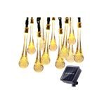 SGE SU DAMLASI SARI RENK 7 METRE 50 LED GÜNEŞ ENERJİLİ SOLAR BAHÇE AYDINLATMASI LED LAMBA