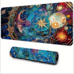 SGE TEKNOLOJİ 70X30 CM ANTİK ASTROLOJİK TASARIM KAYDIRMAZ TABAN SPEED YÜZEY OYUNCU MOUSE PAD GAMİNG