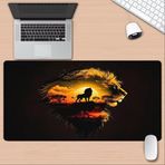 Sge Teknoloji 70X30 Cm Kırmızı Aslan Tasarım Kaydırmaz Taban Speed Yüzey Oyuncu Mouse Pad Gaming