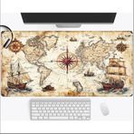 Sge Teknoloji 90X40 Cm Nostaljik Macera Haritası Kaydırmaz Taban Speed Yüzey Oyuncu Mouse Pad Gaming