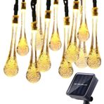 SGE TEKNOLOJİ GÜNEŞ ENERJİLİ SU DAMLASIİ 50 LED SARI RENKLİ SOLAR BAHÇE AYDINLATMASI LED LAMBA