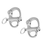 SGerste 2'li Paket 304 Paslanmaz Çelik Sabit Kepçe Çıtçıt Kelepçe Kayak Tekne Yat için 3,2 x 2 cm